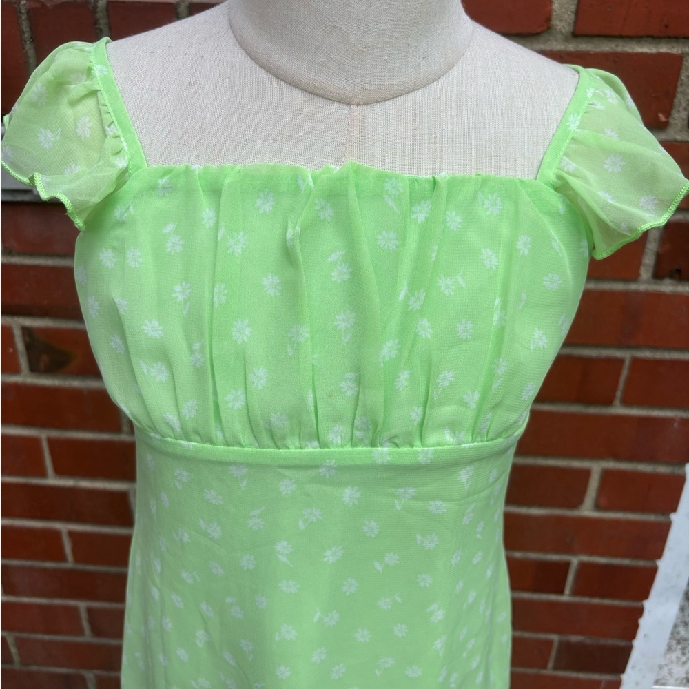 Art Class girls gorgeous green dress with white flowers size M (8) - Picture 3 of 10